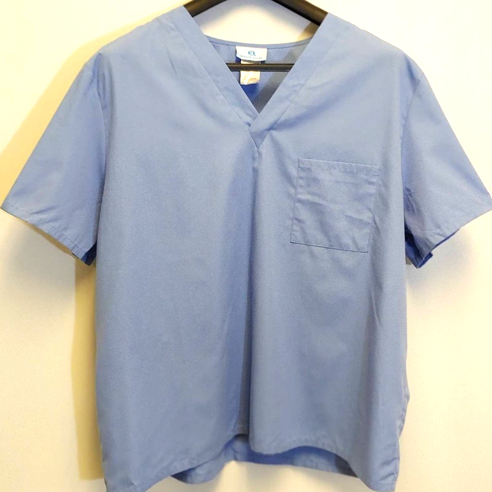 Scrub Shirt Top XL Unisex Medical Blue